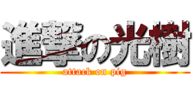 進撃の光樹 (attack on pig)