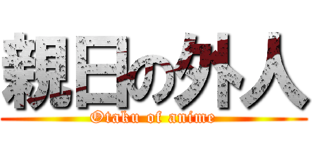 親日の外人 (Otaku of anime)