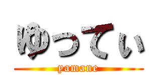 ゆってぃ (yamane)