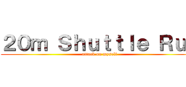 ２０ｍ Ｓｈｕｔｔｌｅ Ｒｕｎ (attack on myself)