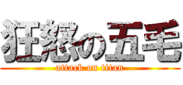 狂怒の五毛 (attack on titan)
