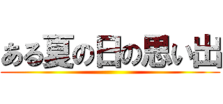 ある夏の日の思い出 ()