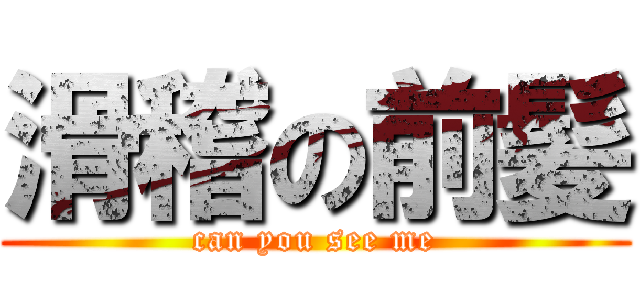 滑稽の前髪 (can you see me)