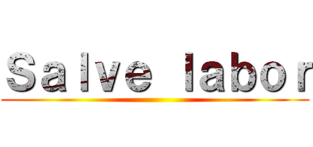 Ｓａｌｖｅ ｌａｂｏｒ ()