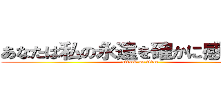 あなたは私の永遠を確かに感じてたの (attack on titan)