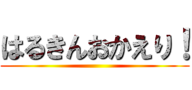 はるきんおかえり！ ()