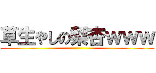 草生やしの梨杏ｗｗｗ ()