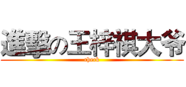 進擊の王梓祺大爷 (check)