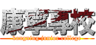 康寧專校 (kangning junior college)