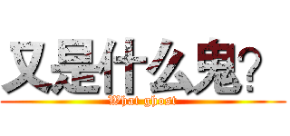 又是什么鬼？ (What ghost)
