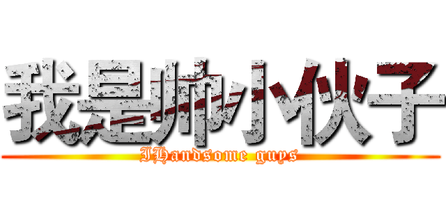 我是帅小伙子 (IHandsome guys)