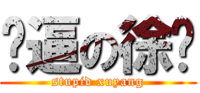 傻逼の徐阳 (stupid xuyang)