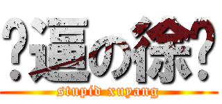 傻逼の徐阳 (stupid xuyang)