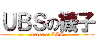 ＵＢＳの襪子 (Socks of UBS)
