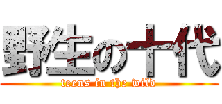 野生の十代 (teens in the wild)