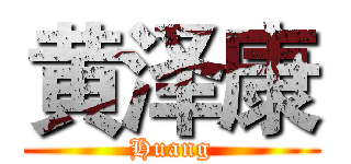 黄泽康 (Huang)