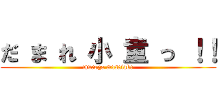 だ ま れ 小 童 っ ！！ (muroga masatake)