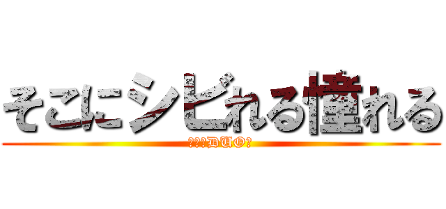 そこにシビれる憧れる (さすがDUO様)