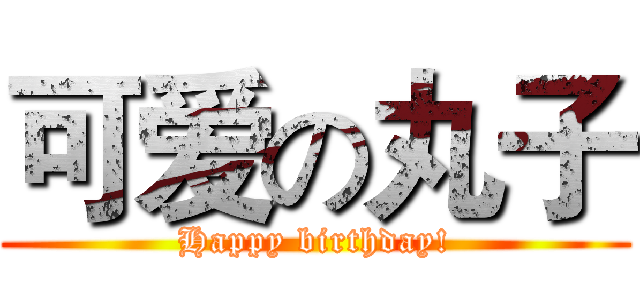 可爱の丸子 (Happy birthday!)
