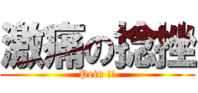 激痛の捻挫 (Pein !!)