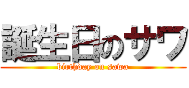 誕生日のサワ (birthday on sawa)