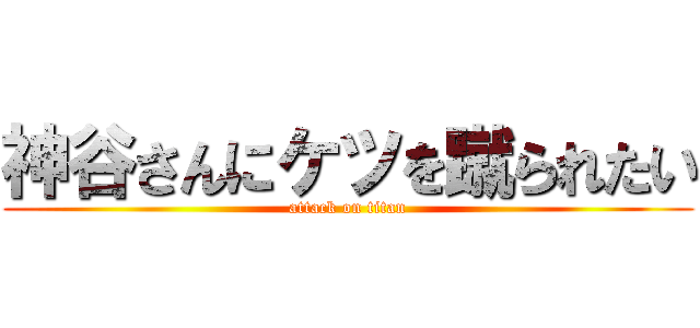 神谷さんにケツを蹴られたい (attack on titan)