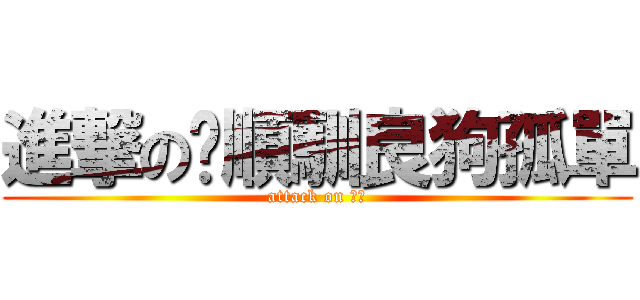 進撃の溫順馴良狗孤單 (attack on 阿吹)