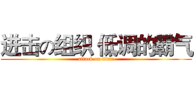 进击の组织 低调的霸气 (attack on titan)