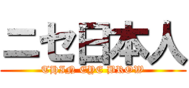 ニセ日本人 (THIN EYE BROW)
