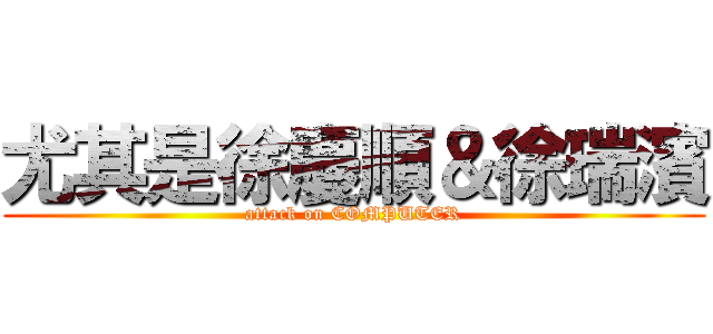 尤其是徐慶順＆徐瑞濱 (attack on COMPUTER)