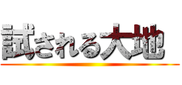 試される大地  ()