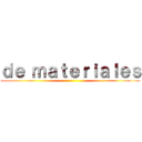 ｄｅ ｍａｔｅｒｉａｌｅｓ ()