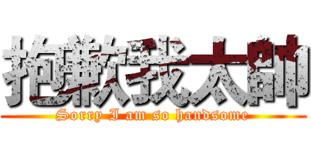 抱歉我太帥 (Sorry I am so handsome)