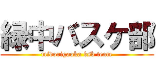 緑中バスケ部 (midorigaoka bsb team)