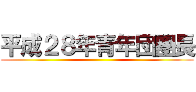 平成２８年青年団團長 ()