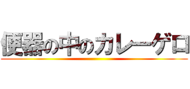 便器の中のカレーゲロ ()