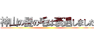 神山の髪の毛は衰退しました ()