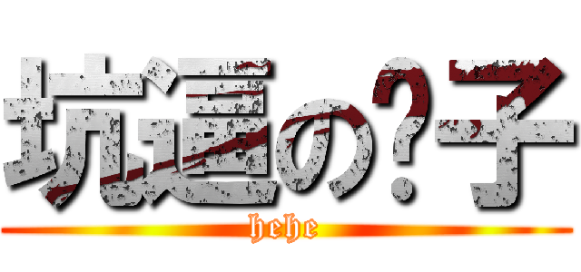 坑逼の硕子 (hehe)