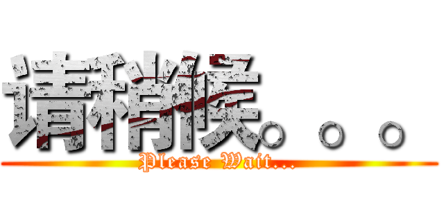 请稍候。。。 (Please Wait...)