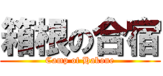 箱根の合宿 (Camp of Hakone)