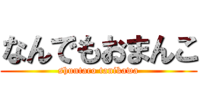なんでもおまんこ (shuntaro tanikawa)