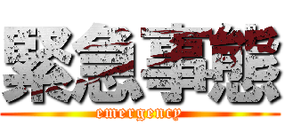 緊急事態 (emergency)