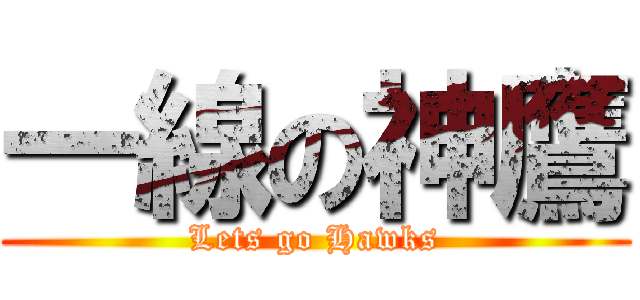 一線の神鷹 (Lets go Hawks)