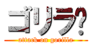 ゴリラ🦍 (attack on gorilla)