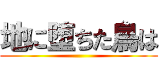 地に堕ちた鳥は ()