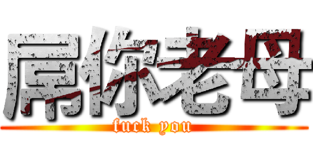 屌你老母 (fuck you)