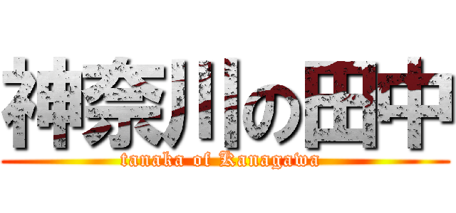 神奈川の田中 (tanaka of Kanagawa )