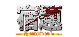 宿題 (Homework)