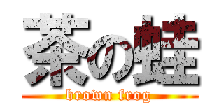 茶の蛙 (brown frog)