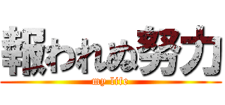 報われぬ努力 (my life)